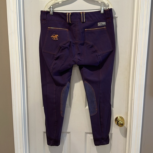 Piper by SmartPak purple and ROSE GOLD breeches 34 - Picture 3 of 6